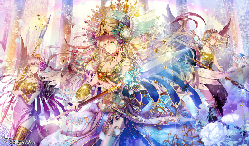 Three Female Fantasy Characters — Purple