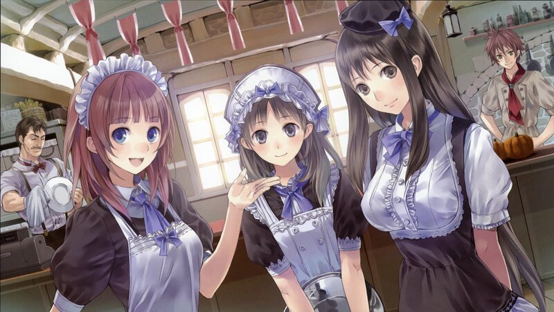 Three Female Maids in a Kitchen
