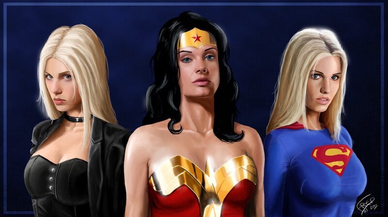 Three Female Superheroes