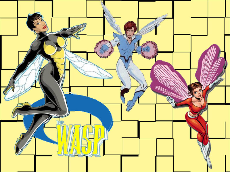 Three Female Superheroes — Yellow