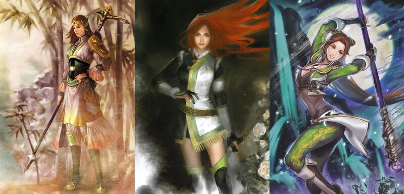 Three Female Warriors — Green