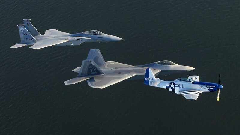Three Fighter Jets Flying