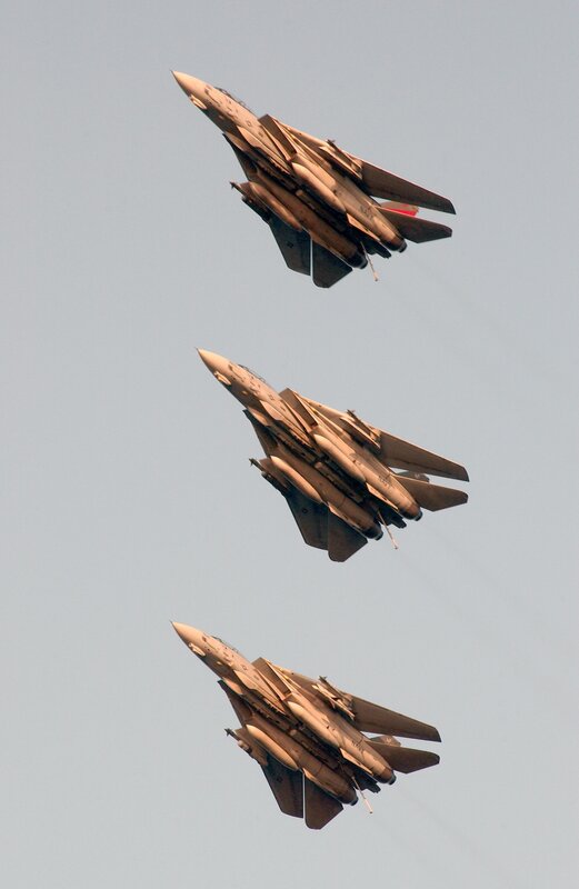 Three Fighter Jets — Gray, Dramatic