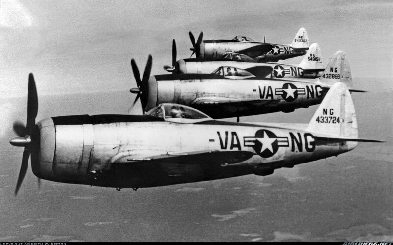 Three Fighter Planes in Formation