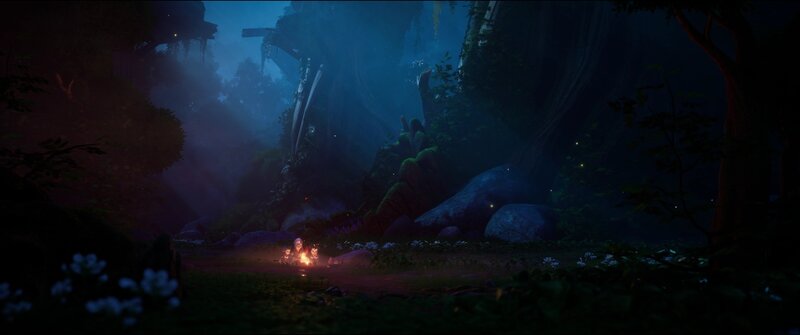 Three Figures by Campfire