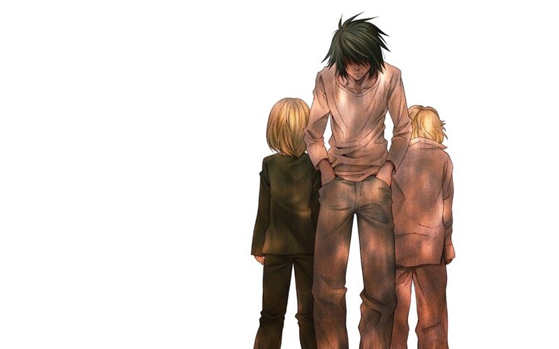 three figures from behind