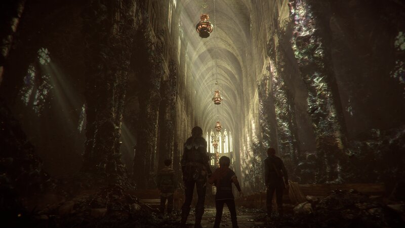 Three Figures in a Cathedral