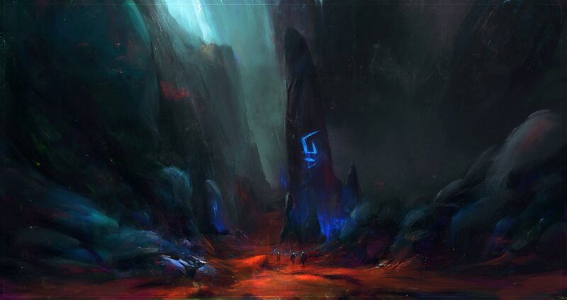 Three Figures in a Cave