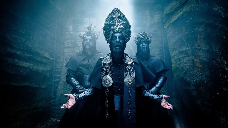 Three Figures in Black Robes