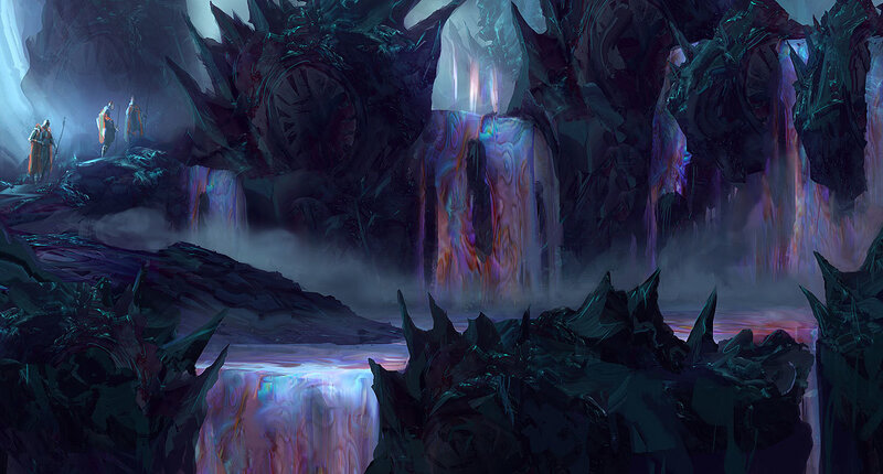 Three Figures in Dark Cave