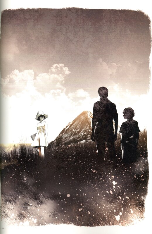 Three Figures on a Hill — Brown