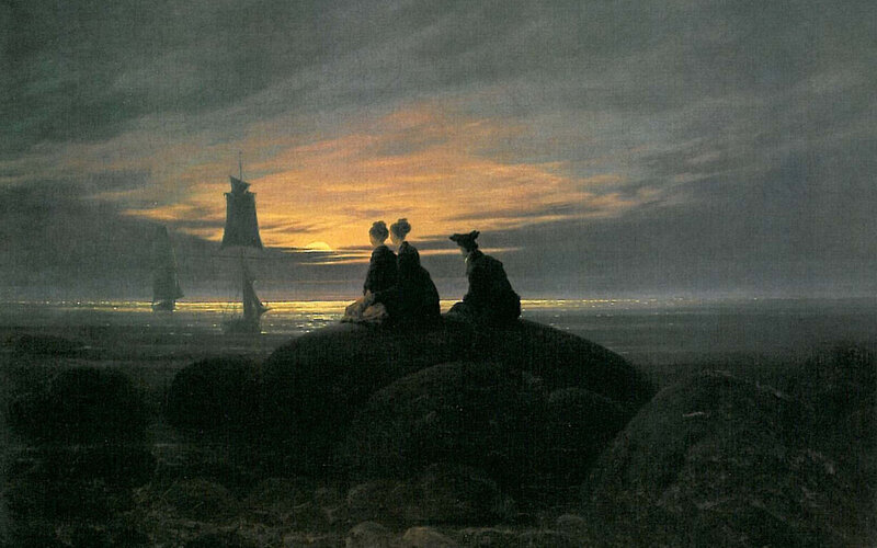 Three Figures on a Rock