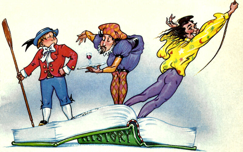 Three Figures on Book