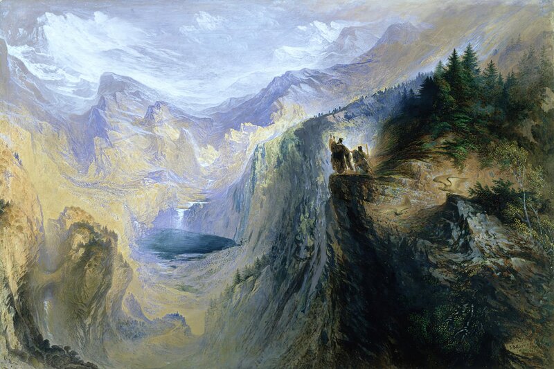 Three Figures on Cliff
