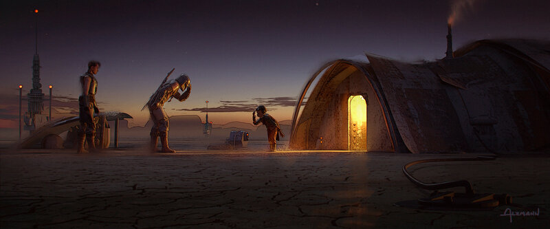 Three Figures on Desert Planet