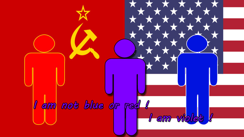 Three Figures on Flags