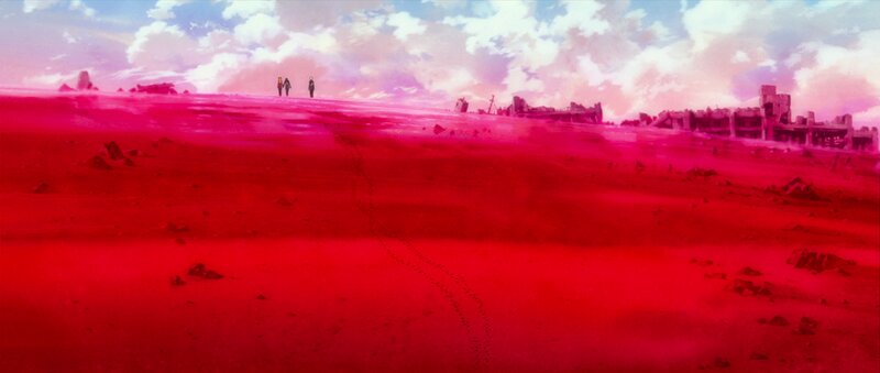 Three Figures on Red Plain
