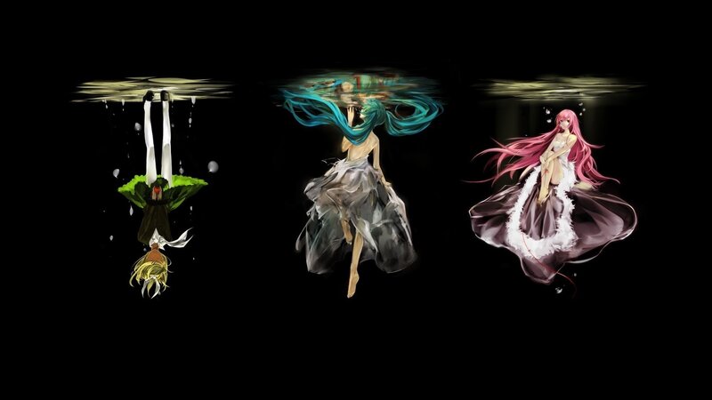 Three Figures Underwater — Black
