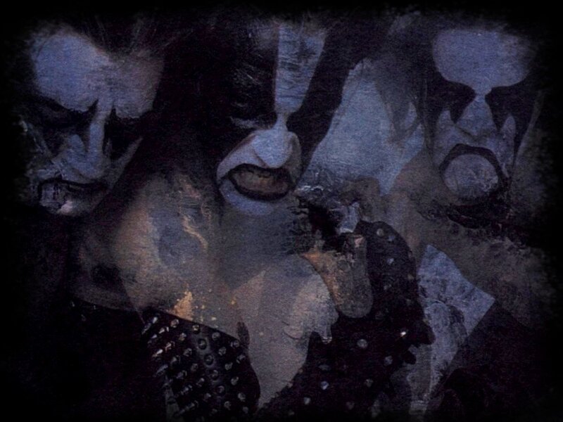 Three Figures with Face Paint