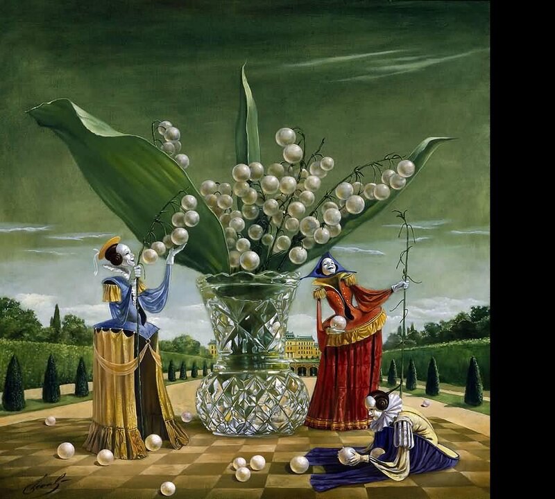 Three Figures with Lilies
