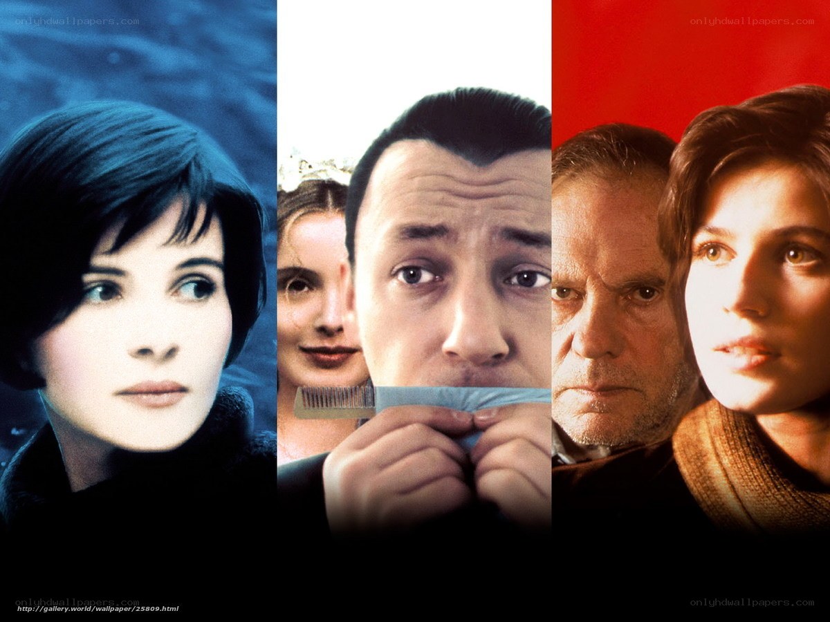 Three film scenes collage