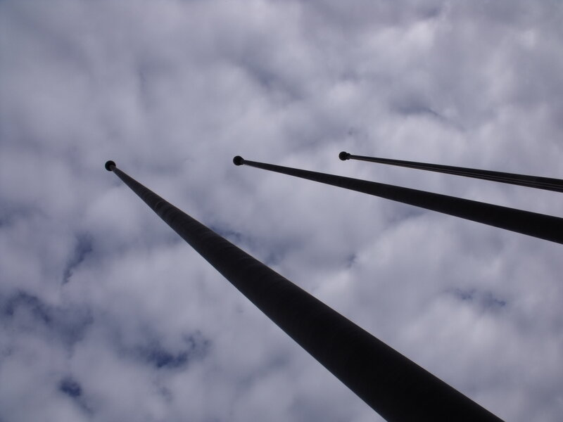 Three Flagpoles