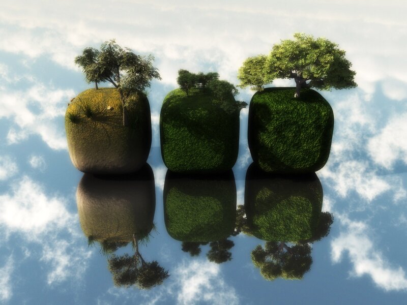 Three Floating Islands
