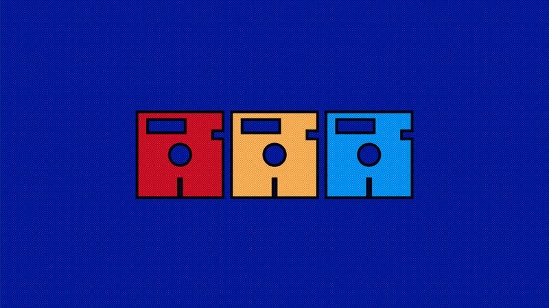 Three Floppy Disks
