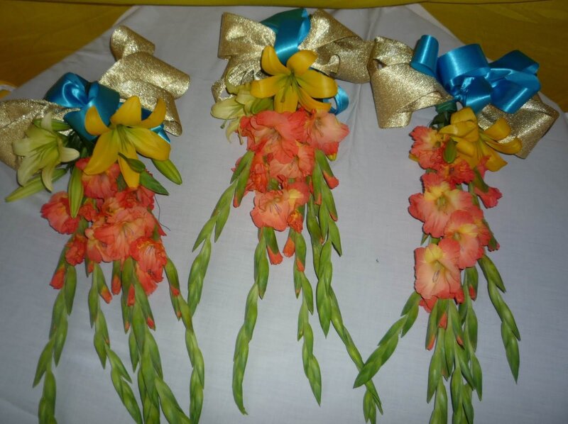 Three Floral Arrangements — Yellow