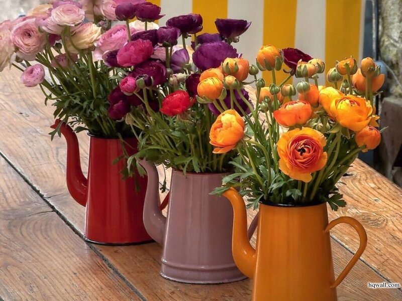 Three Flower Bouquets — Orange