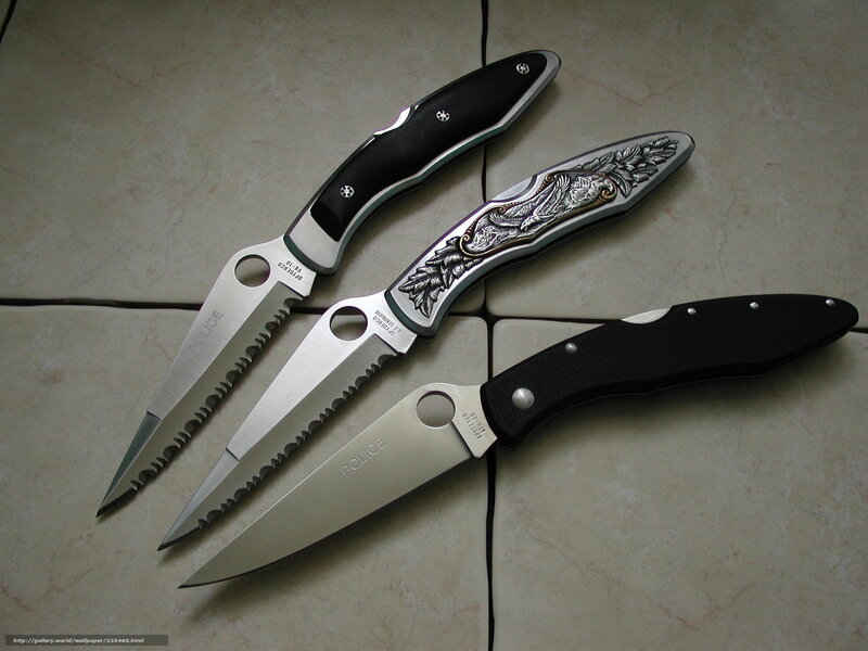Three Folding Knives