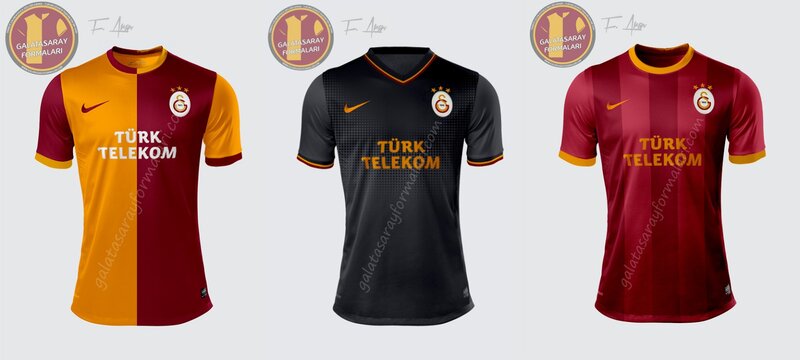 Three Football Jerseys — Red