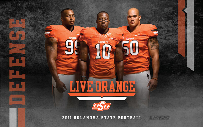 Three Football Players — Orange