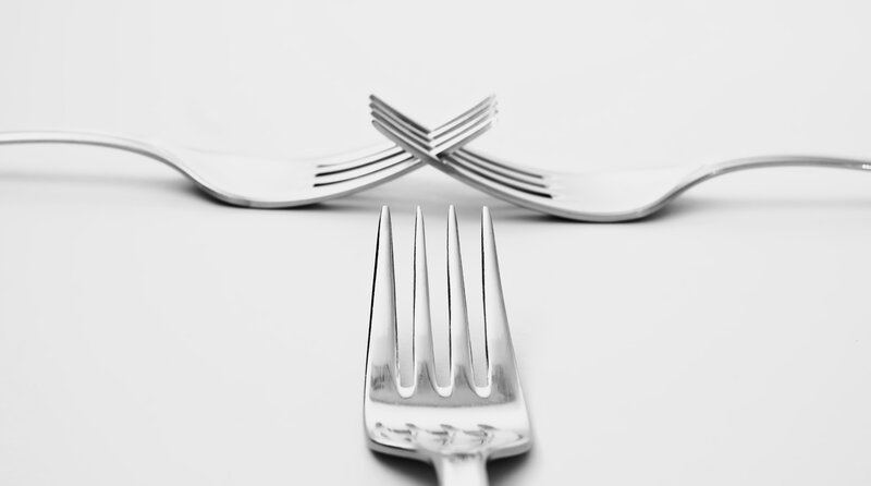 Three Forks on White Surface