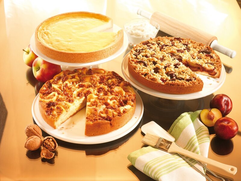 Three Fruit Pies on Stands