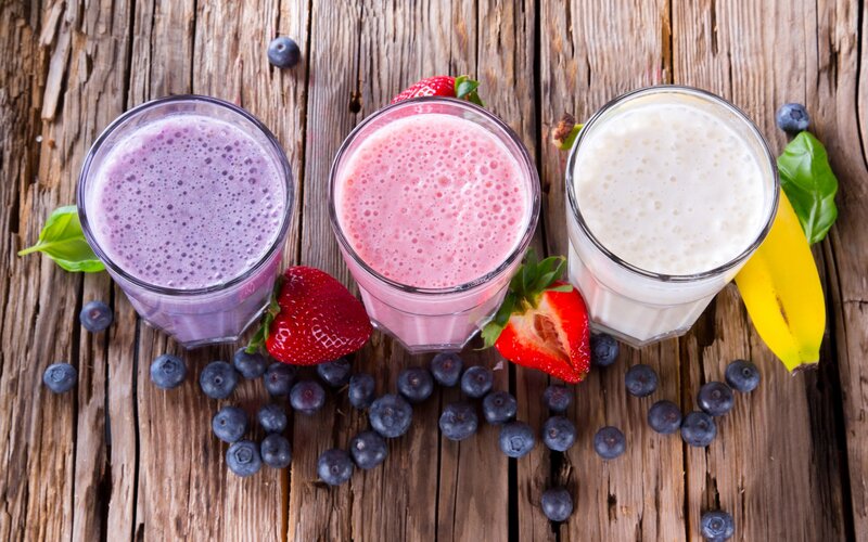 Three Fruit Smoothies — Purple