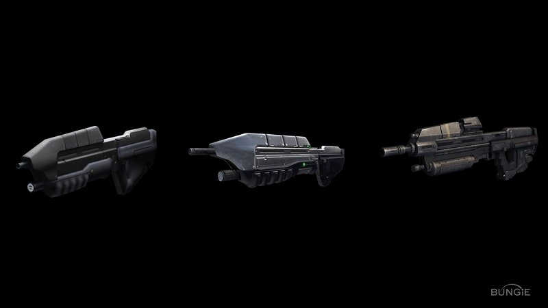 Three Futuristic Rifles