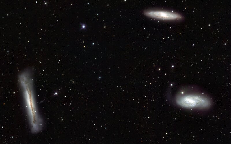 Three Galaxies in Space