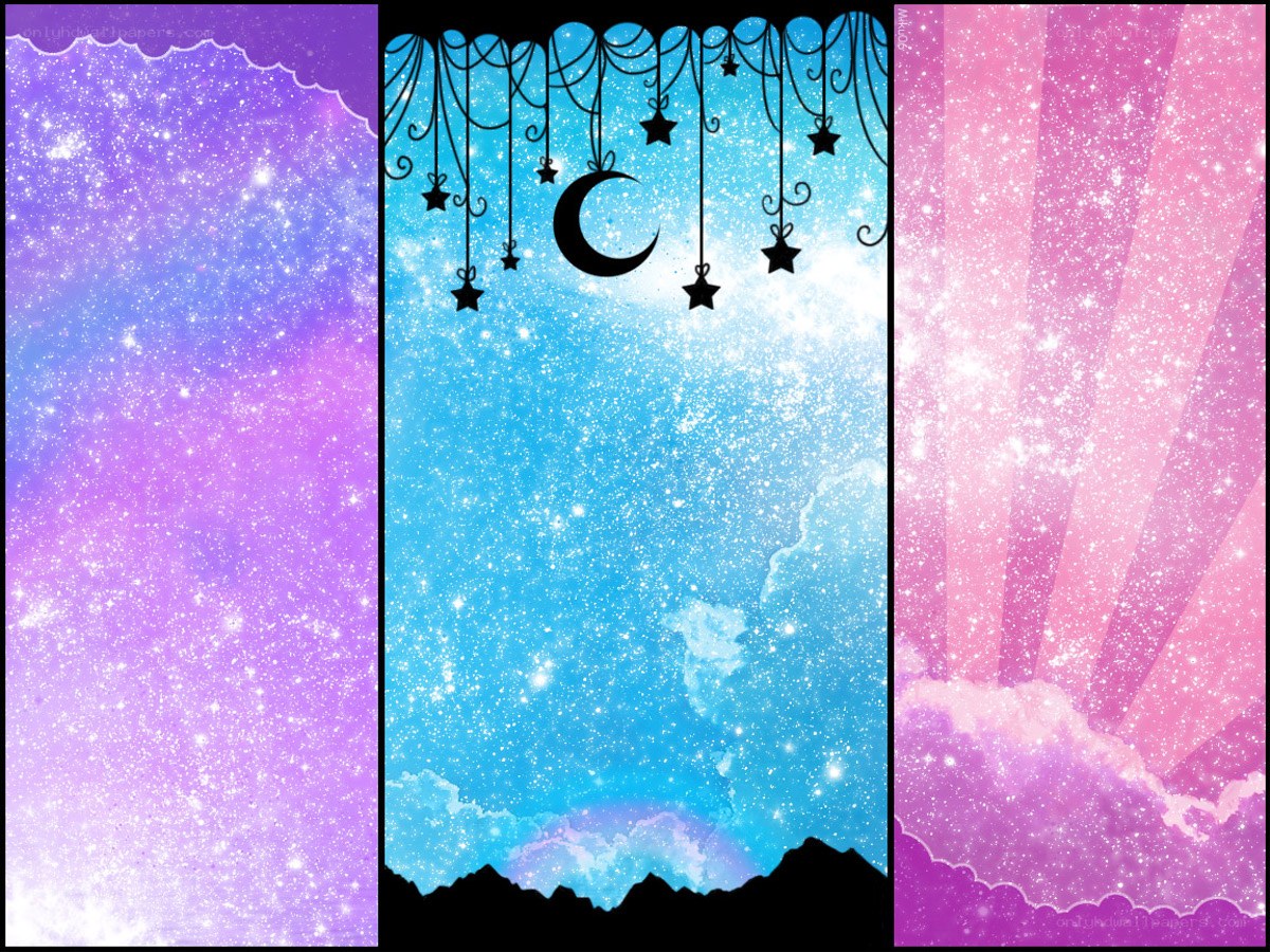 three galaxy-themed backgrounds