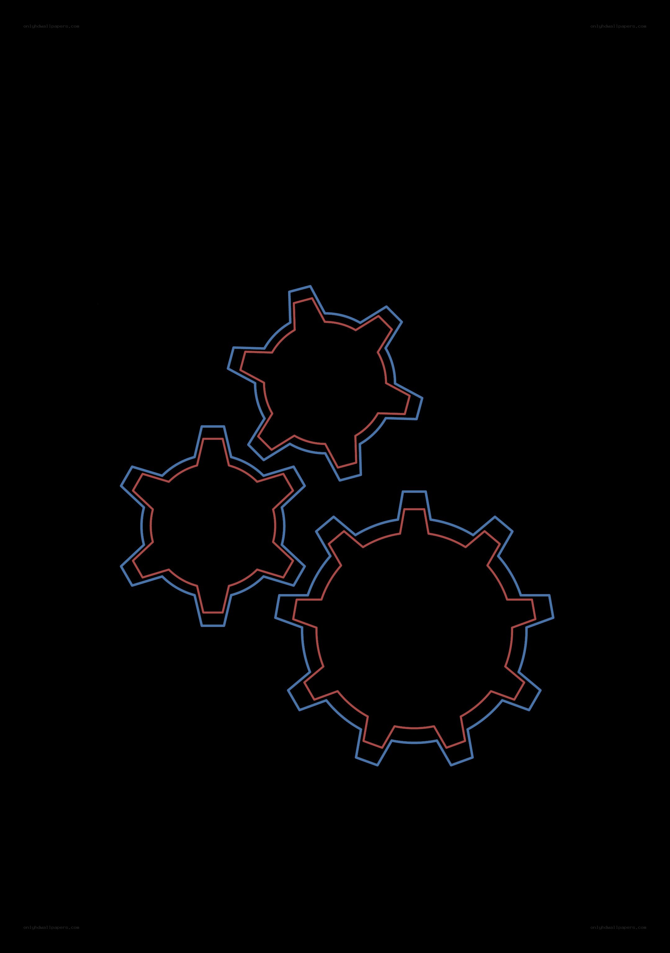three gears outline