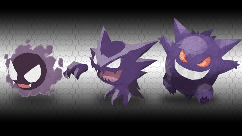 Three Gengar Forms — Purple