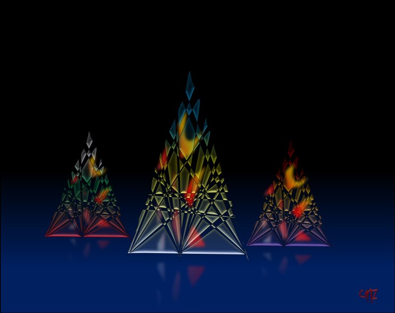 Three Geometric Pyramids