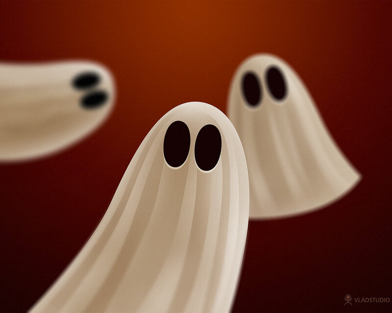 three ghost figures