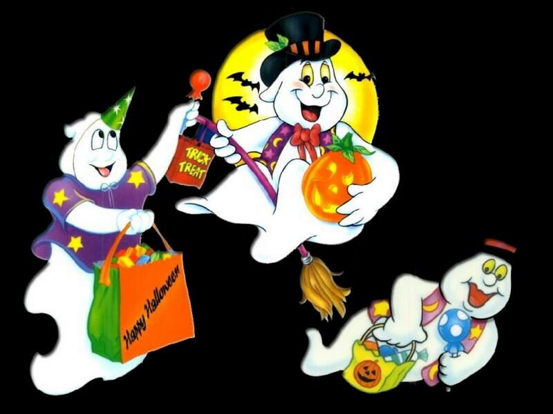 Three Ghosts Trick-or-treating
