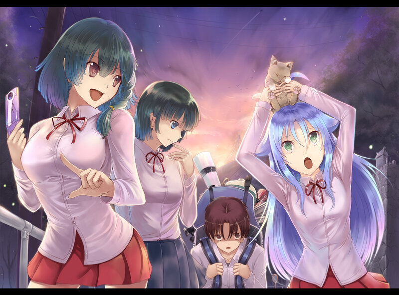 Three Girls and a Boy — Purple