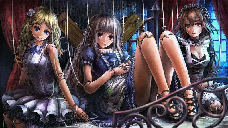 Three Girls as Puppets