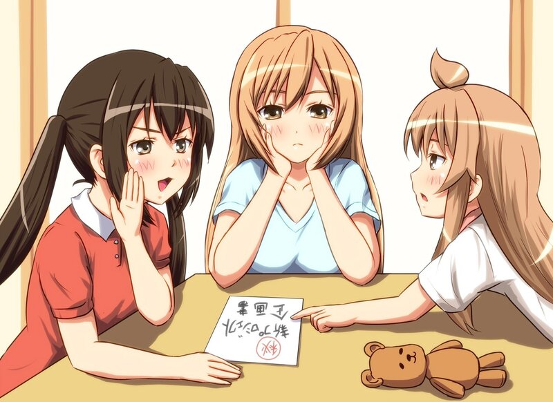 Three girls at a table