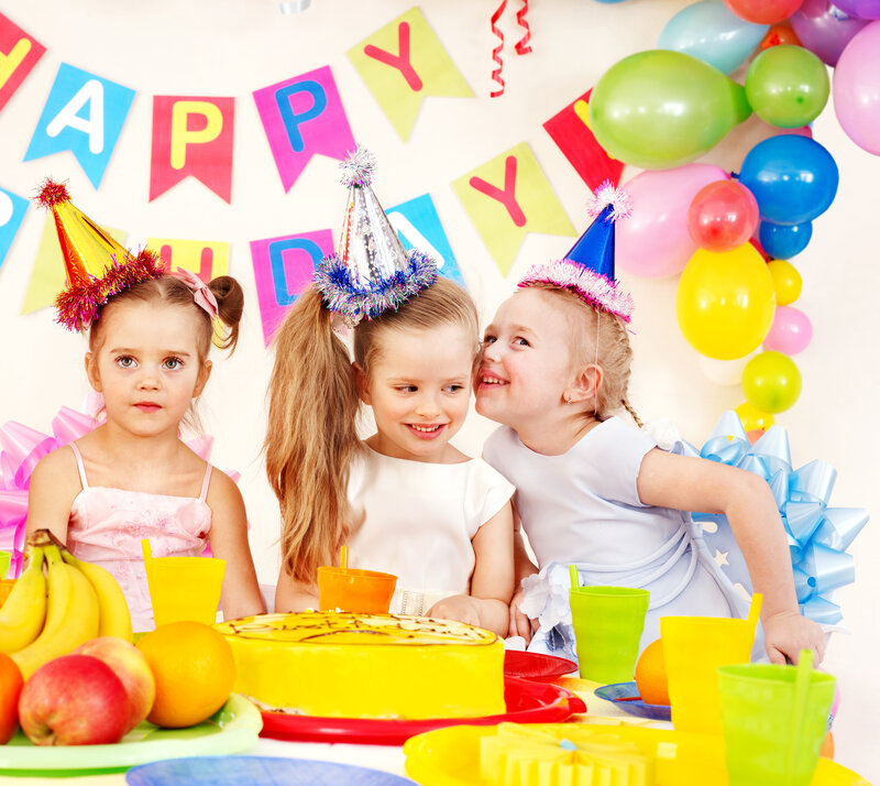 Three Girls at Birthday Party