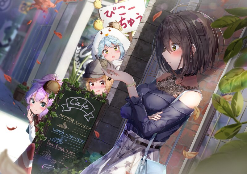 Three Girls at Cafe