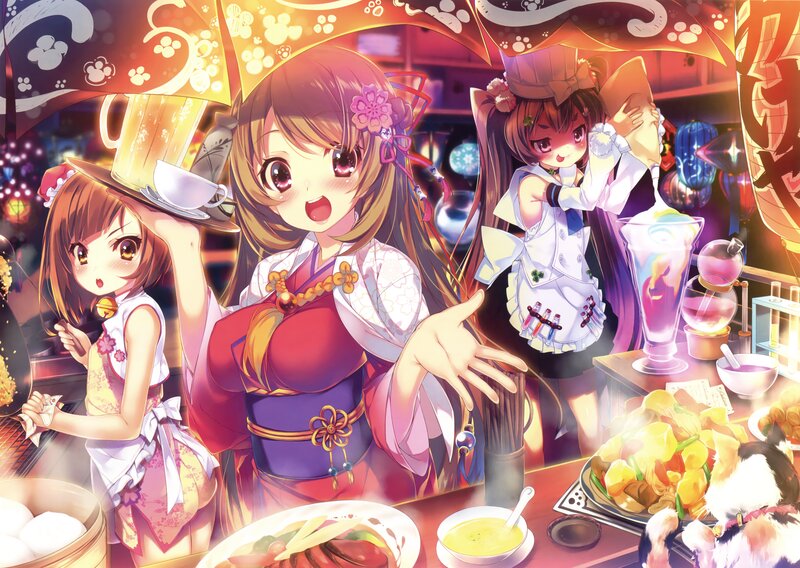 Three Girls at Food Stall